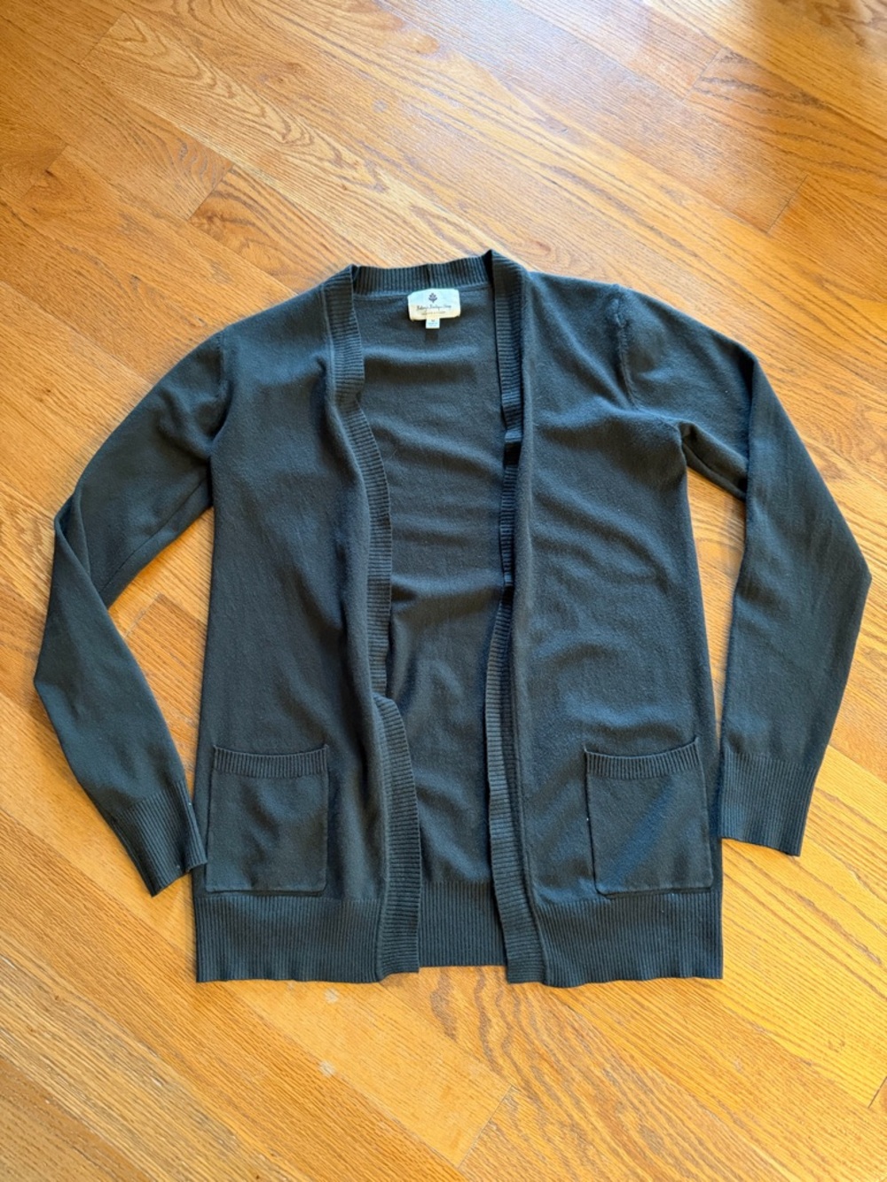 Green Open-Front Cardigan